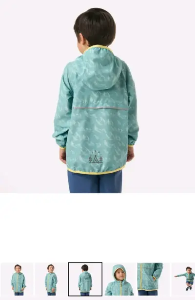 Chaqueta cortaviento para niño Lippi turquesa - miniatura 1