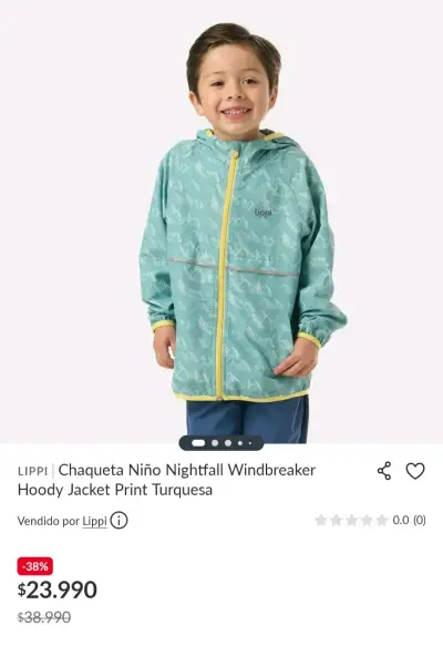 Chaqueta cortaviento para niño Lippi turquesa - miniatura 2