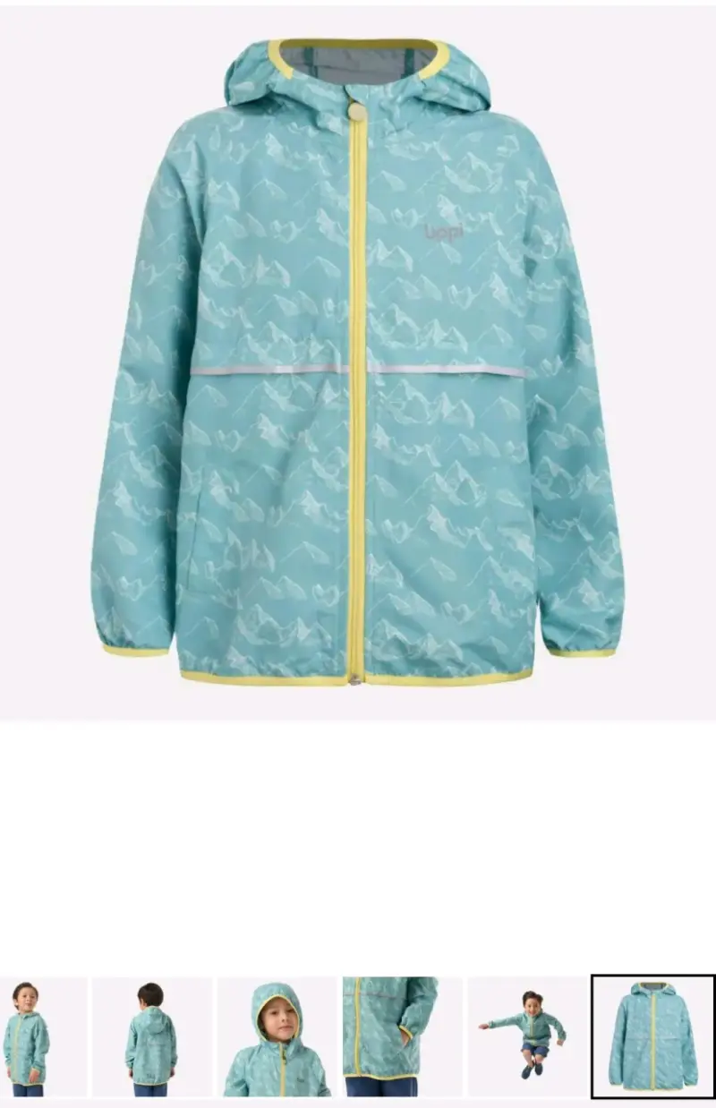 Chaqueta cortaviento para niño Lippi turquesa - 4