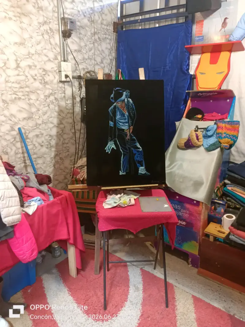 Pintura de artista famoso en escena - 3