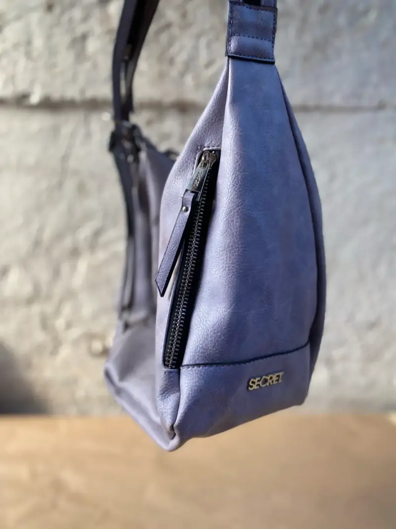 Bolso de Hombro Morado con Cierre - 2