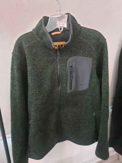 Chaqueta polar verde CAT con bolsillo - miniatura 1
