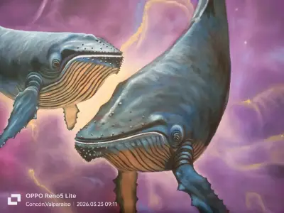 Cuadro de ballenas en el espacio - miniatura 2