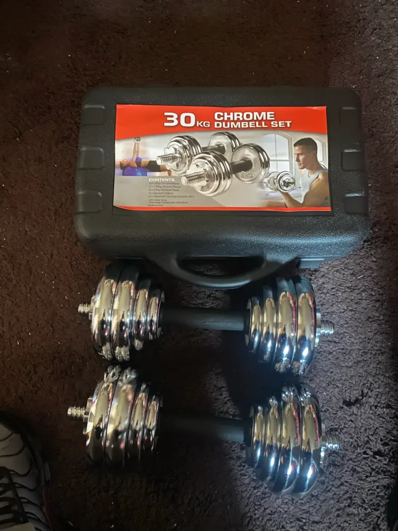 Set de Pesas Cromadas 30 Kg - 2