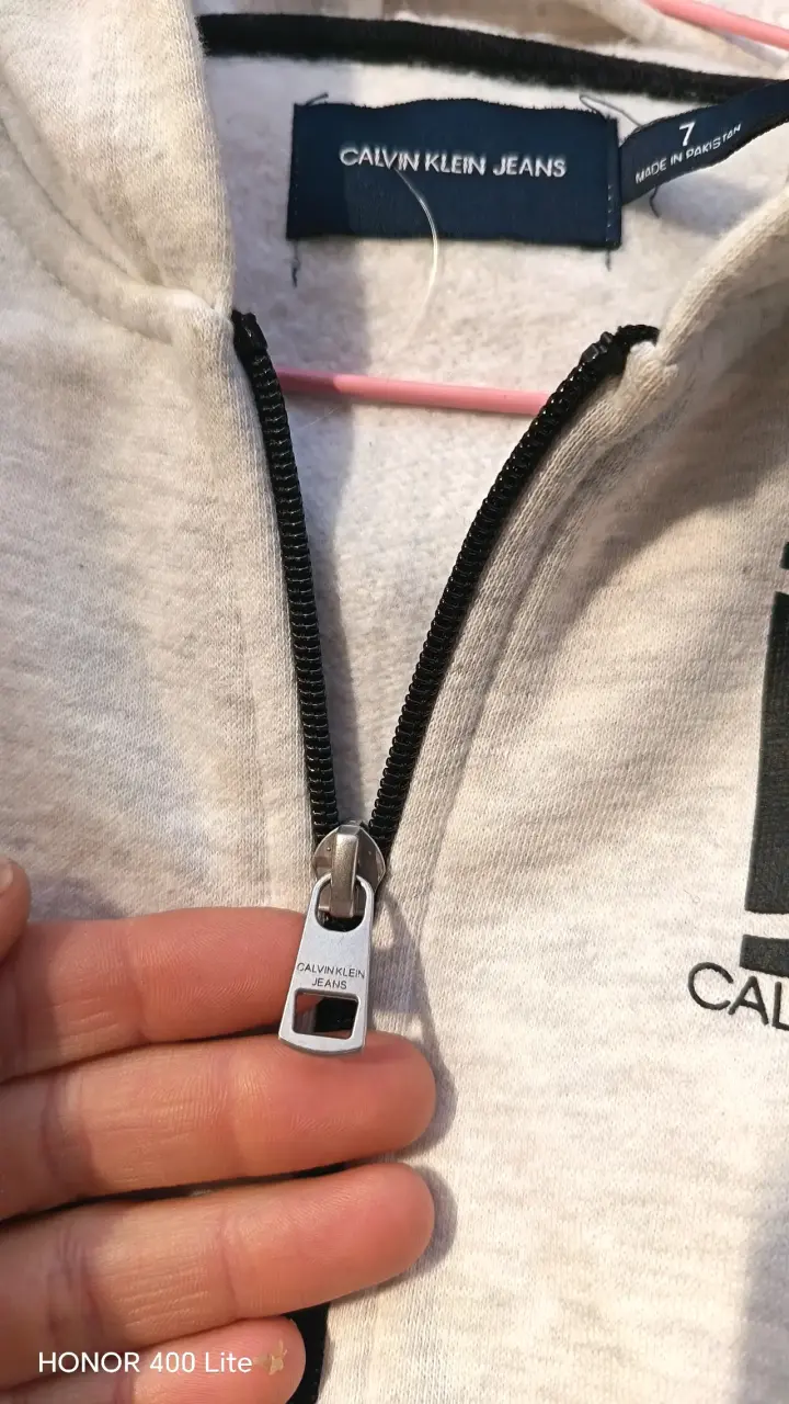 Polerón con capucha Calvin Klein Jeans gris para niños - 2