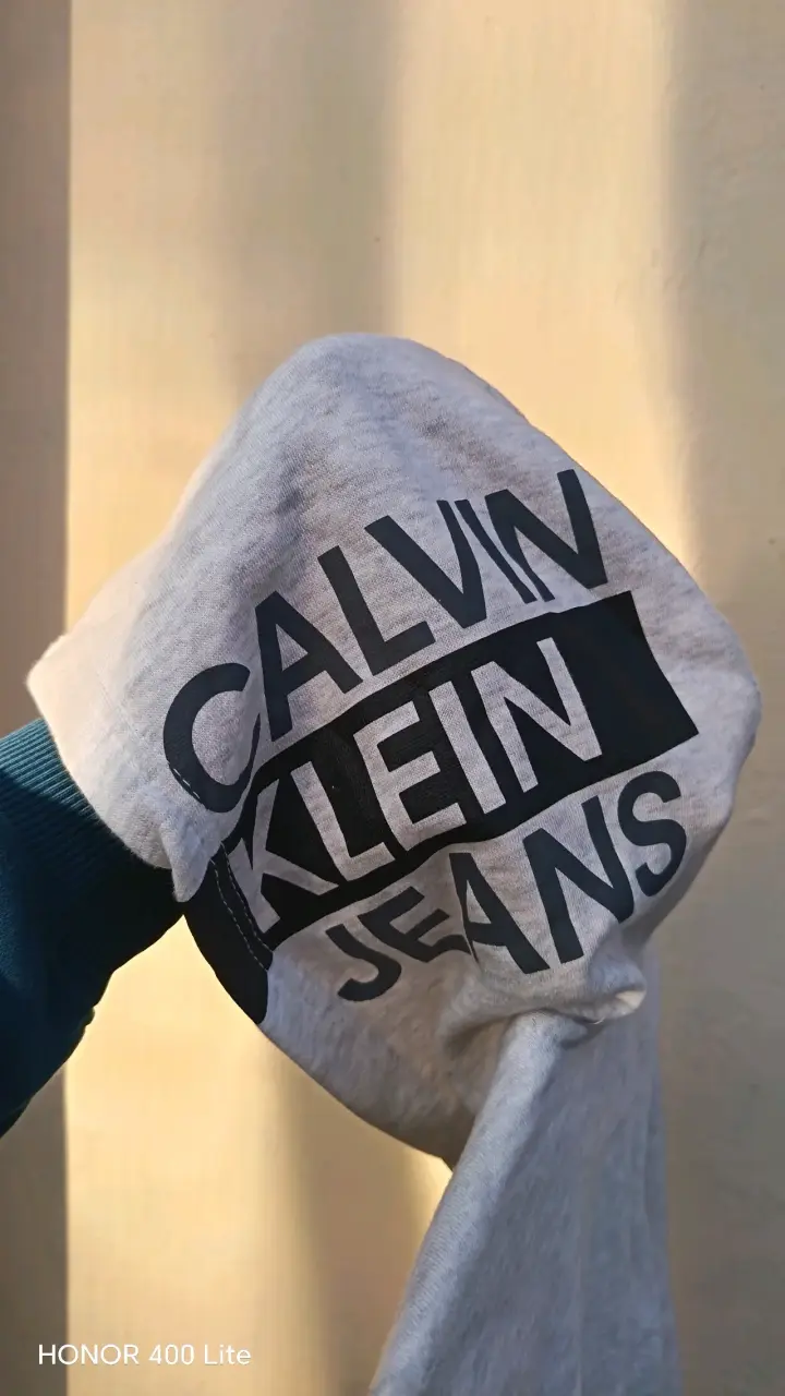 Polerón con capucha Calvin Klein Jeans gris para niños - 5