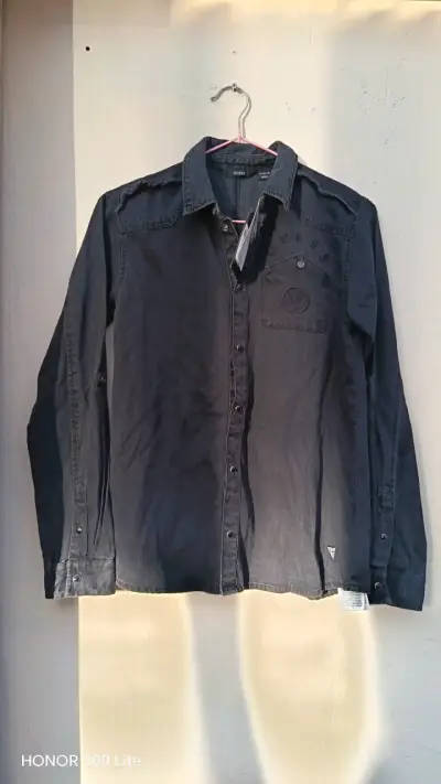 Camisa de mezclilla negra Guess - miniatura 1