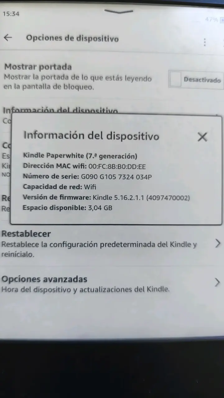 Kindle Paperwhite 7ª Generación - 2