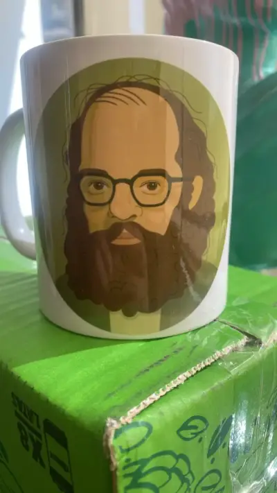 Taza de cerámica con diseño de Allen Ginsberg - miniatura 1