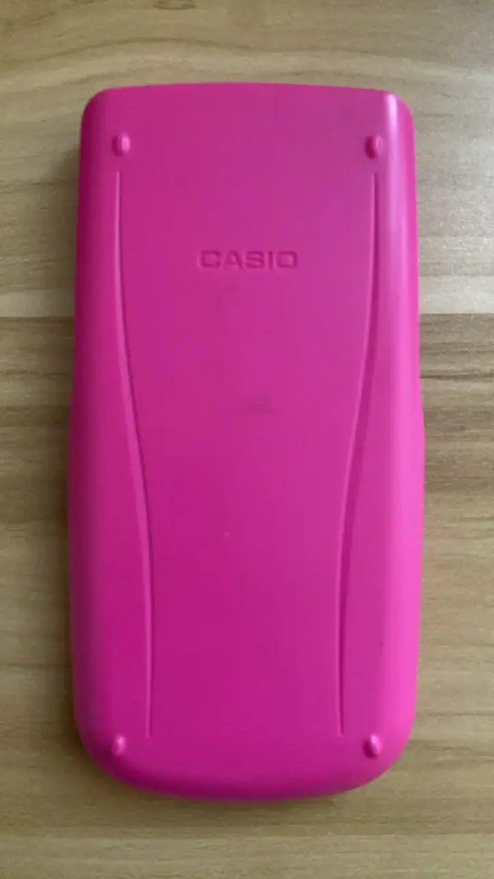 Calculadora científica Casio rosa con tapa - 1