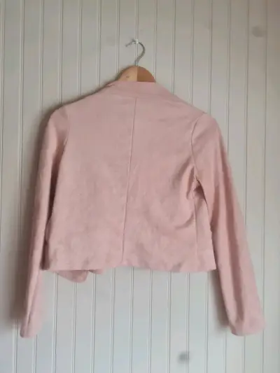 Chaqueta de gamuza rosa para mujer - miniatura 3