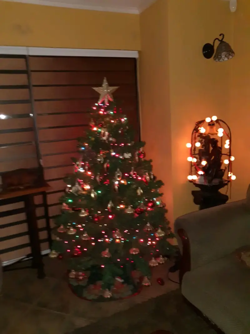 Árbol de Navidad artificial verde con luces - 6