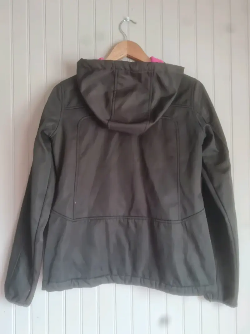 Chaqueta de mujer con capucha color marrón - 2