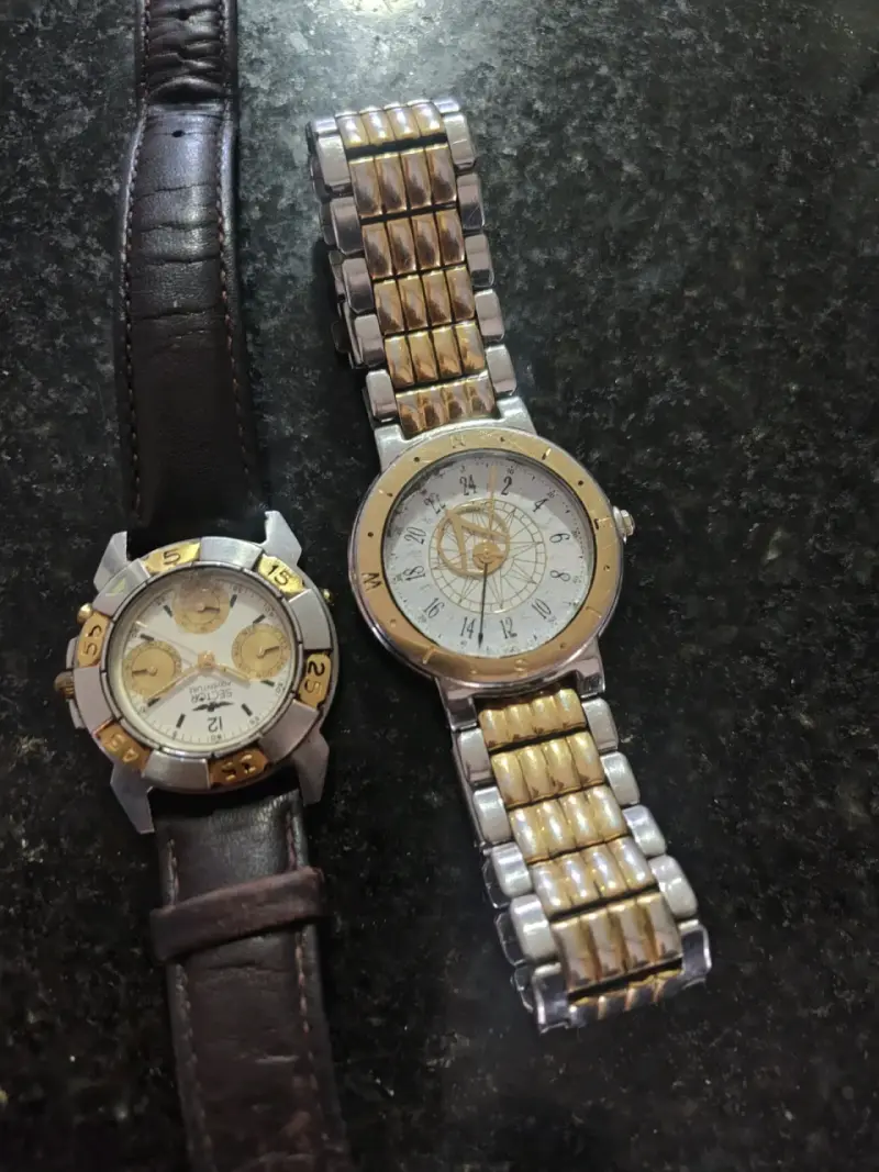 Relojes de pulsera dorados y plateados originales - 7