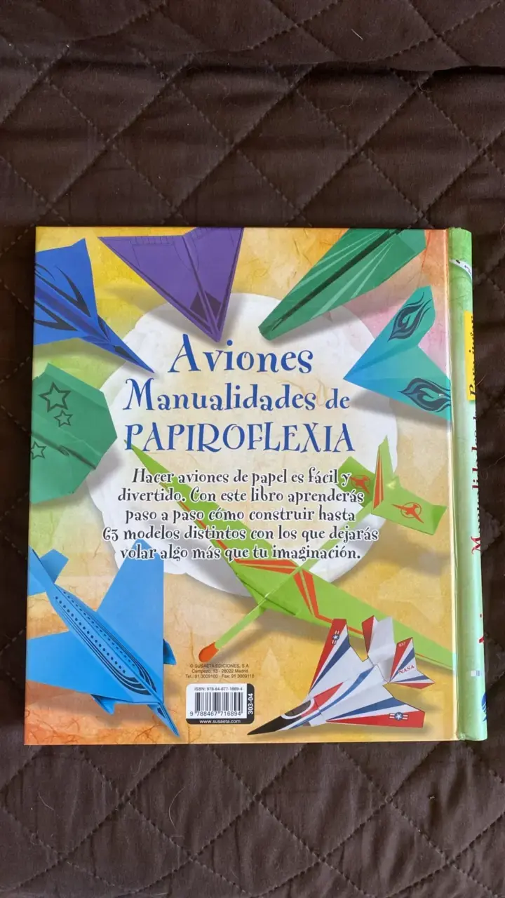 Libro Aviones Manualidades de Papiroflexia Susaeta - 2