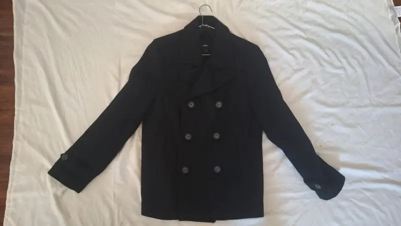 Abrigo negro para hombre - 1