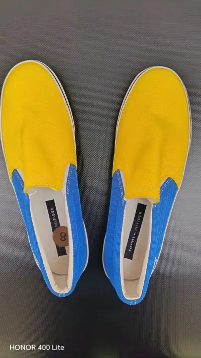 Panchitas Tommy Hilfiger azul y amarillo - miniatura 3