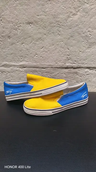 Panchitas Tommy Hilfiger azul y amarillo - miniatura 5