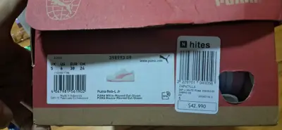 Zapatillas deportivas blancas y rosadas Puma - miniatura 6