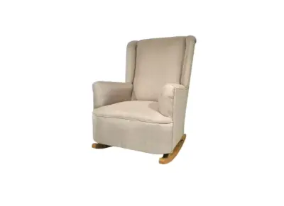 Sillón Mecedora Beige Cómodo y Elegante - miniatura 1