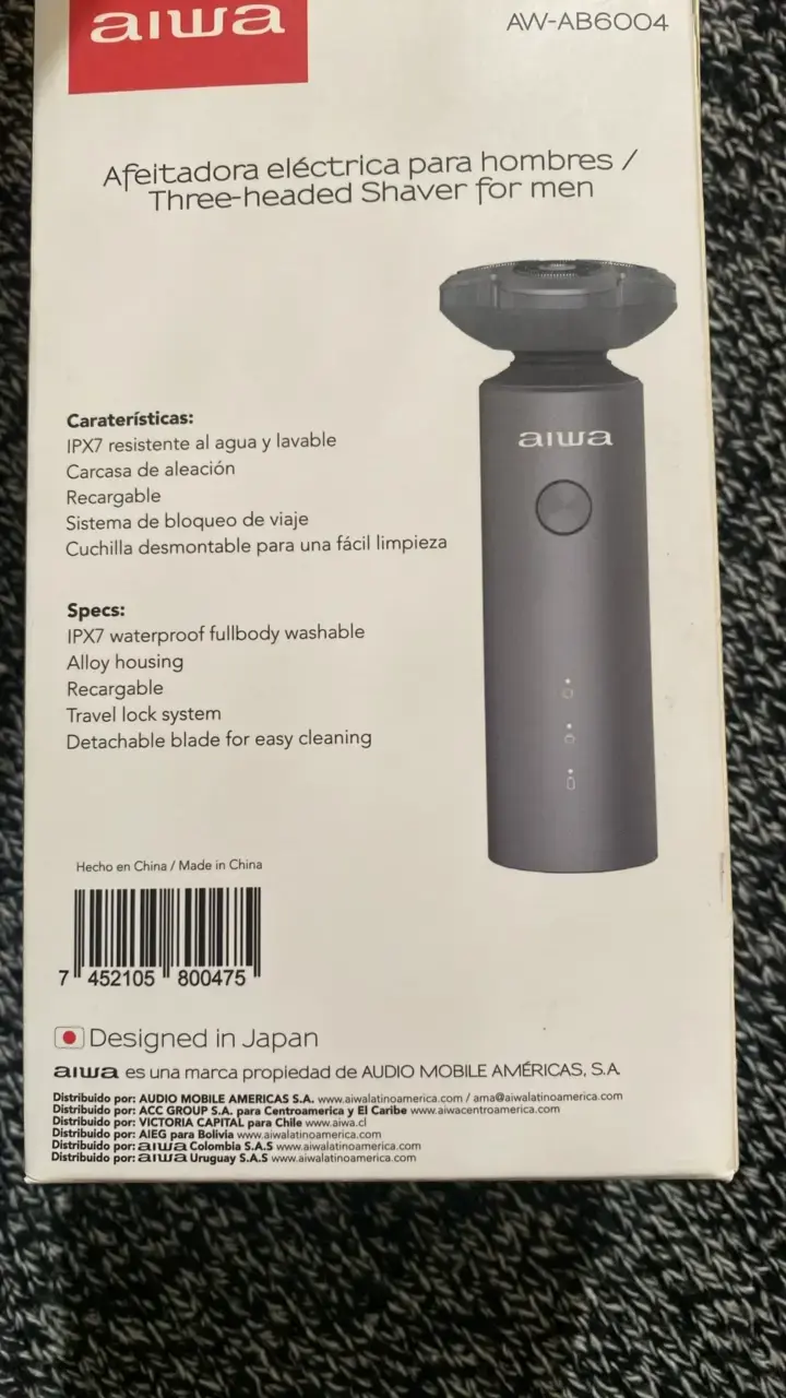 Afeitadora eléctrica recargable Aiwa para hombres - 5