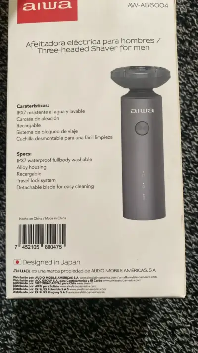 Afeitadora eléctrica recargable Aiwa para hombres - miniatura 5