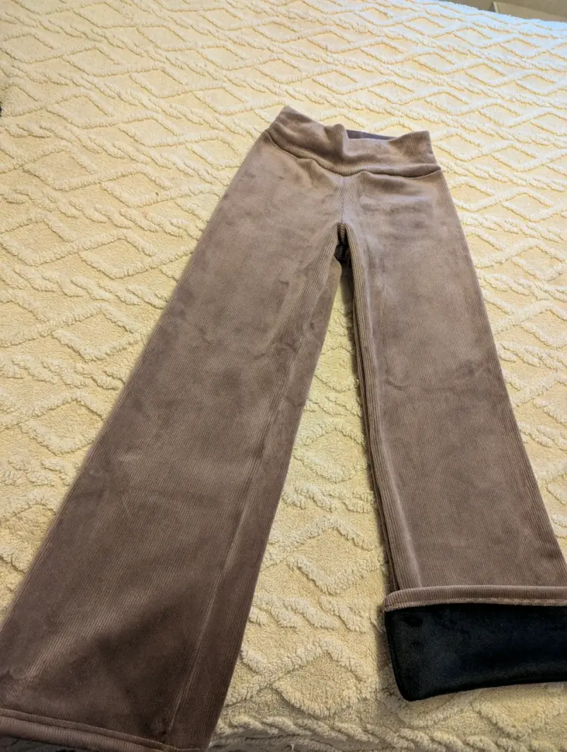 Pantalones marrón con polar S - 1