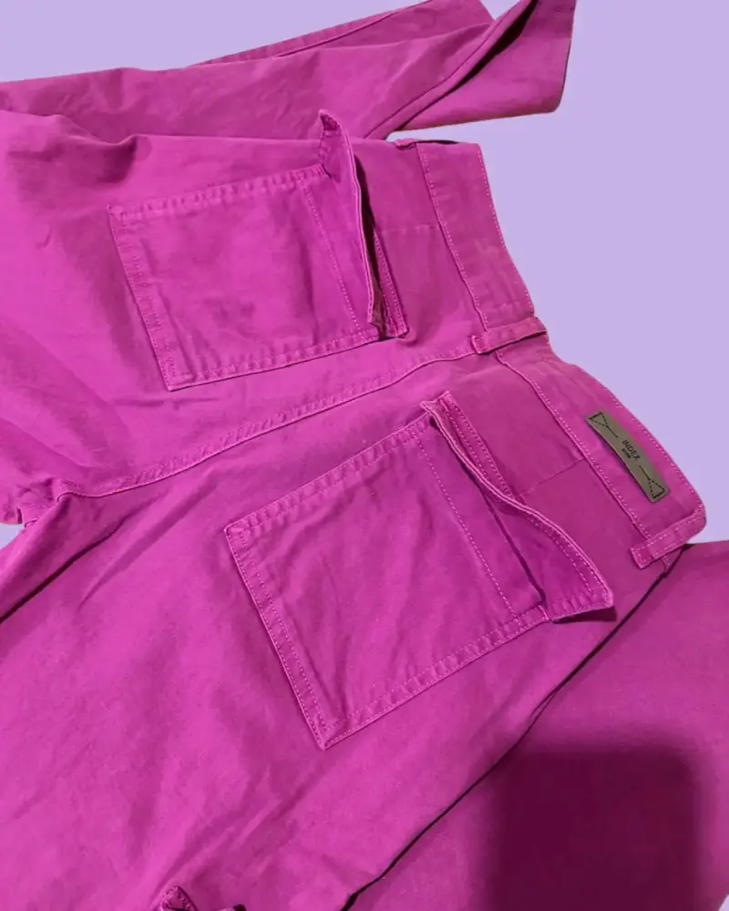 Pantalones fucsia cargo para mujer - 2