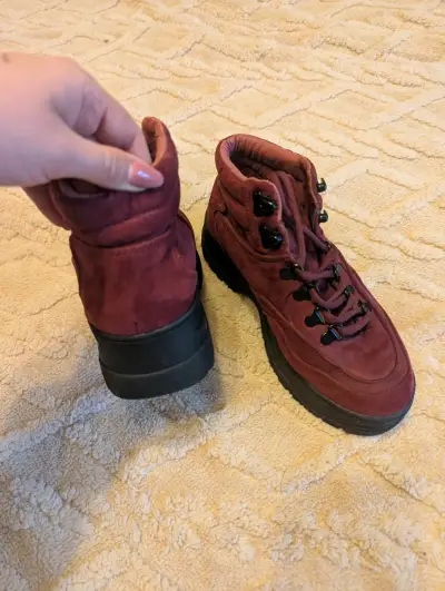 Botines de burdeos 35 y medio - miniatura 1