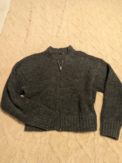 Chaleco de Lana Gris con Cierre S - miniatura 1