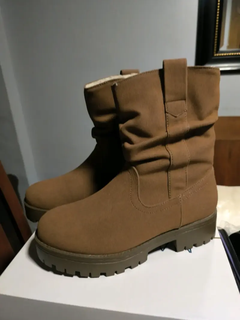 Botas de mujer camel con forro interior - 1