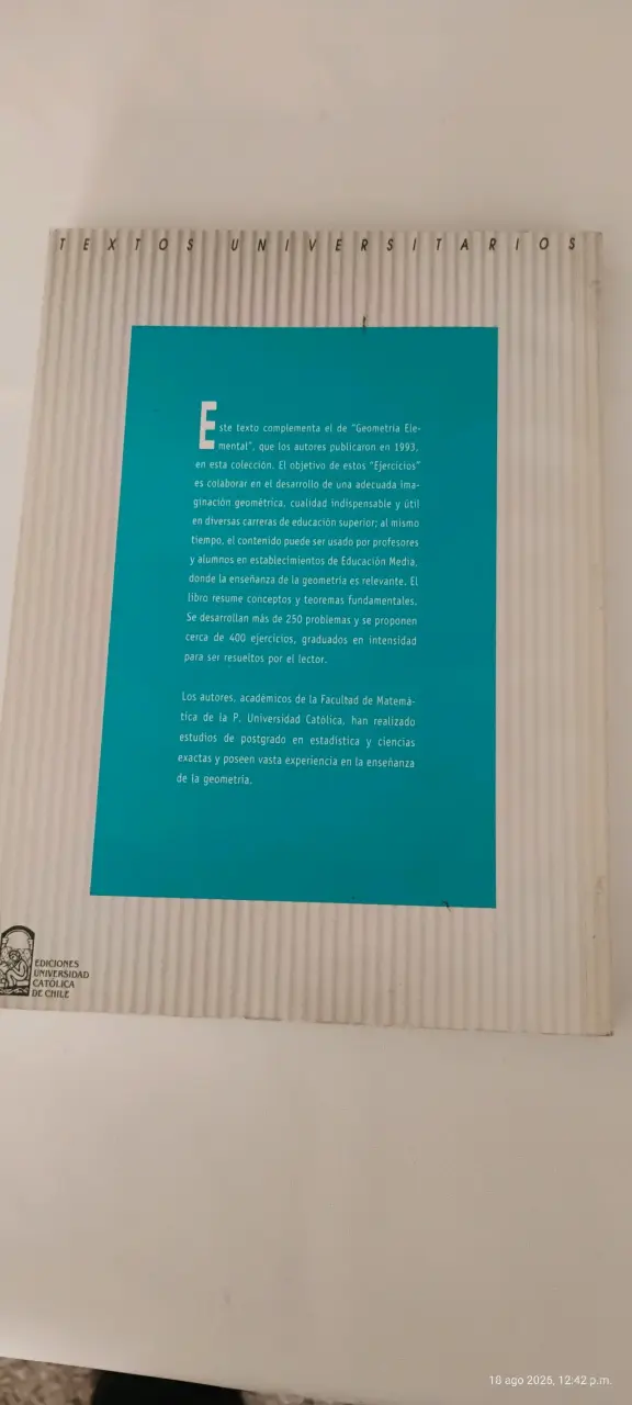 Libro Ejercicios de Geometría Elemental Gonzalo Masjuán - 2