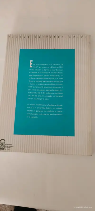 Libro Ejercicios de Geometría Elemental Gonzalo Masjuán - miniatura 2