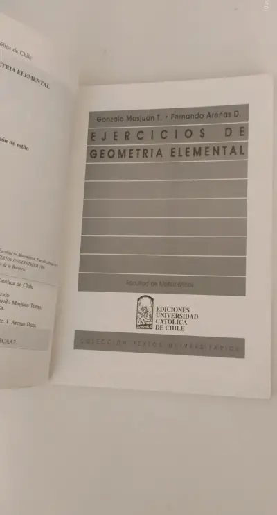Libro Ejercicios de Geometría Elemental Gonzalo Masjuán - miniatura 4