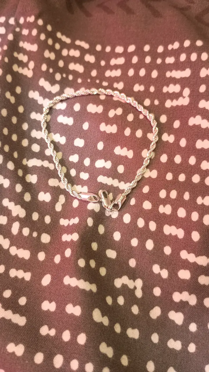 Pulsera de plata trenzada elegante 925 - 1