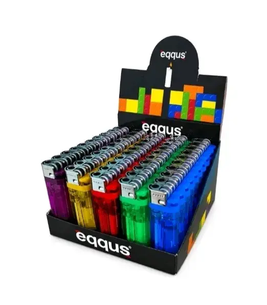 Caja de encendedores Eqqus colores surtidos