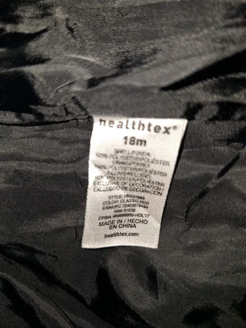 Parka sin mangas para bebé rojo a cuadros - 3