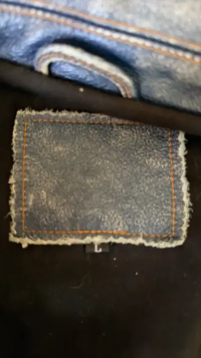 Chaqueta de cuero tip mezclilla azul unixes - miniatura 3