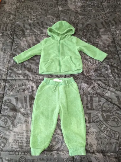 Conjunto polar verde para bebé 12M - miniatura 3