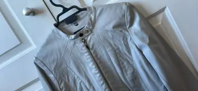 Chaqueta de cuero gris Ash - miniatura 2