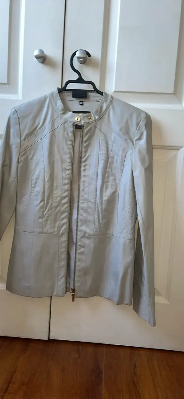 Chaqueta de cuero gris Ash - 3