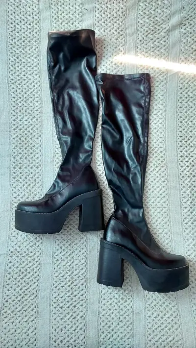 Botas negras de plataforma CMORAN - miniatura 3