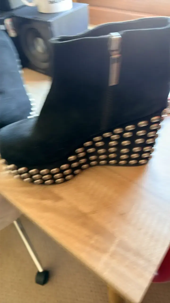Botines negros con plataforma y tachas Bags - 2
