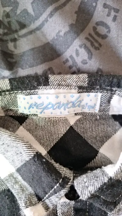 Camisa de niño a cuadros blanco y negro - miniatura 3