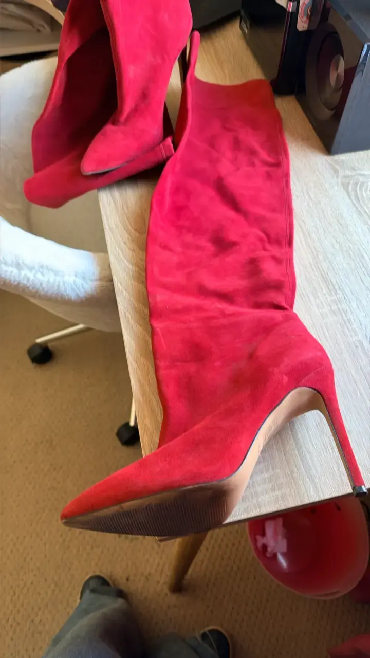 Botas altas rojas de gamuza Aldo - 1