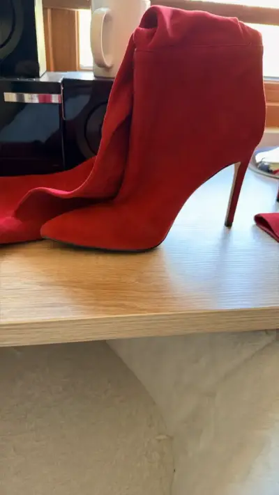 Botas altas rojas de gamuza Aldo - miniatura 5