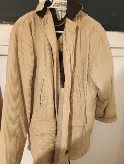 Abrigo de pana beige Brandon Thomas - miniatura 1