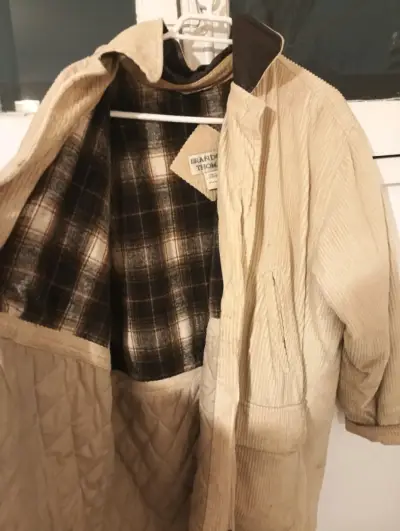 Abrigo de pana beige Brandon Thomas - miniatura 2