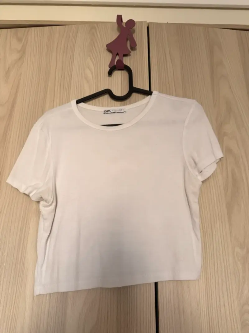 Polera Blanca Zara Mujer