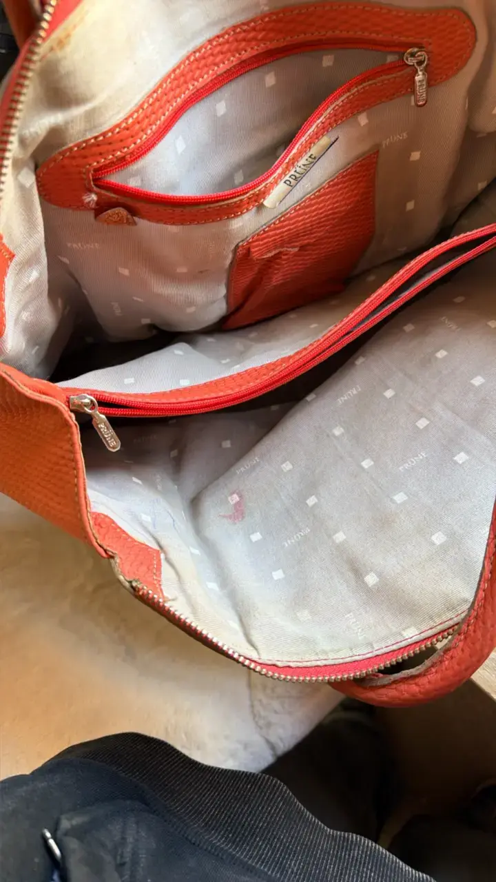 Bolso de mano cuero rojo Prüne elegante - 5
